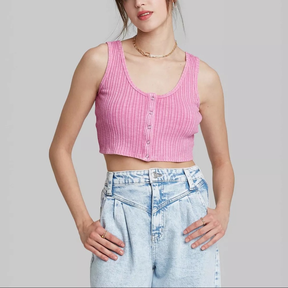 Wild Fable Ribbed Cropped Top